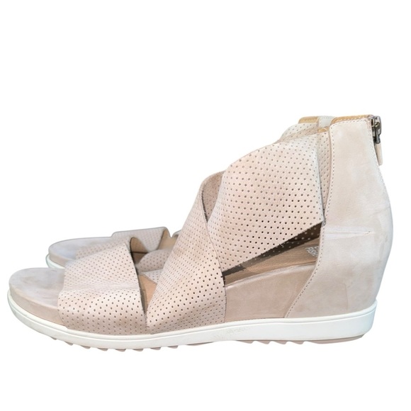 EILEEN FISHER Sport 3 Leather Platform Sneakers Beige Size 11 - Picture 7 of 16